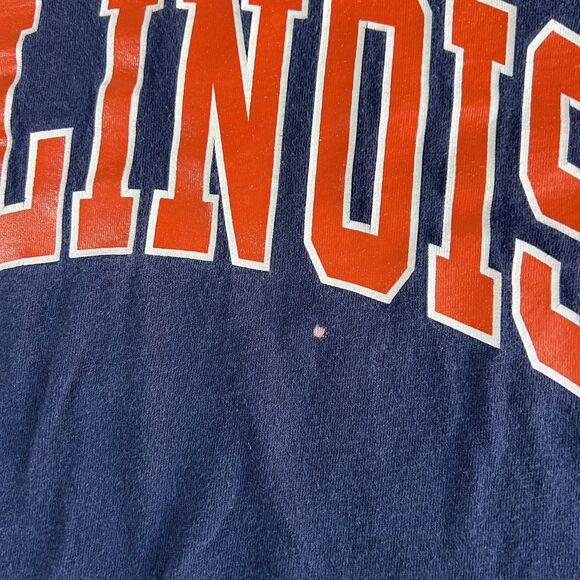 Vtg Illinois Fighting Illini Graphic Shirt Men’s XL Soffes University Spell Out - Picture 7 of 13